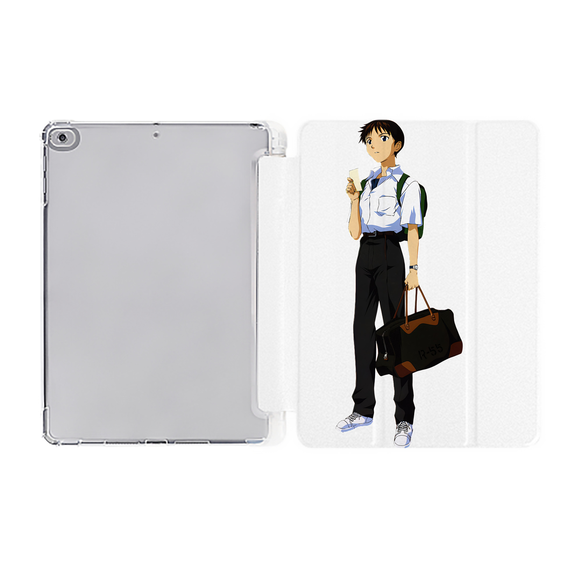 （画像用） EVA 新世紀エヴァンゲリオン IPad ケース ペン収納付き 三つ折りスタンド PUレザー×シリコン 対応機種9.5/10.5/10.9インチ